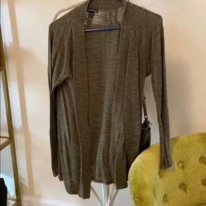 Hunter green cardigan Express